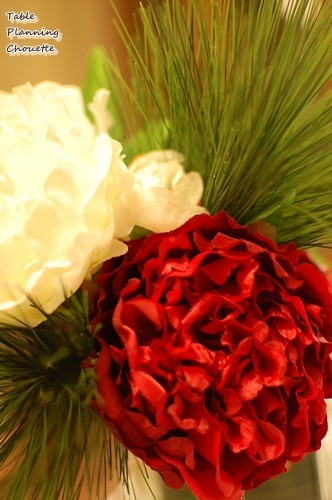 お正月のテーブルを飾る花